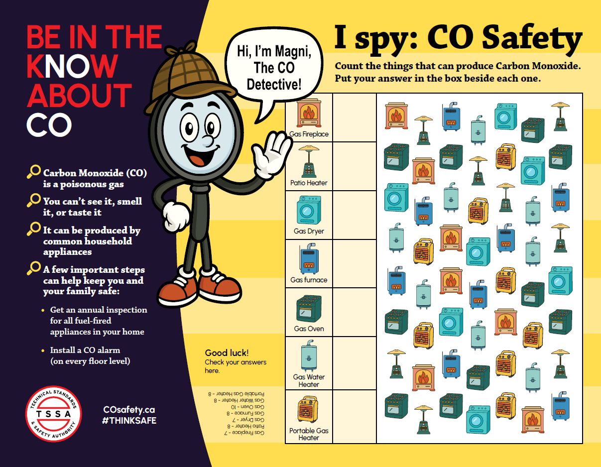 CO Safety Activity Sheet