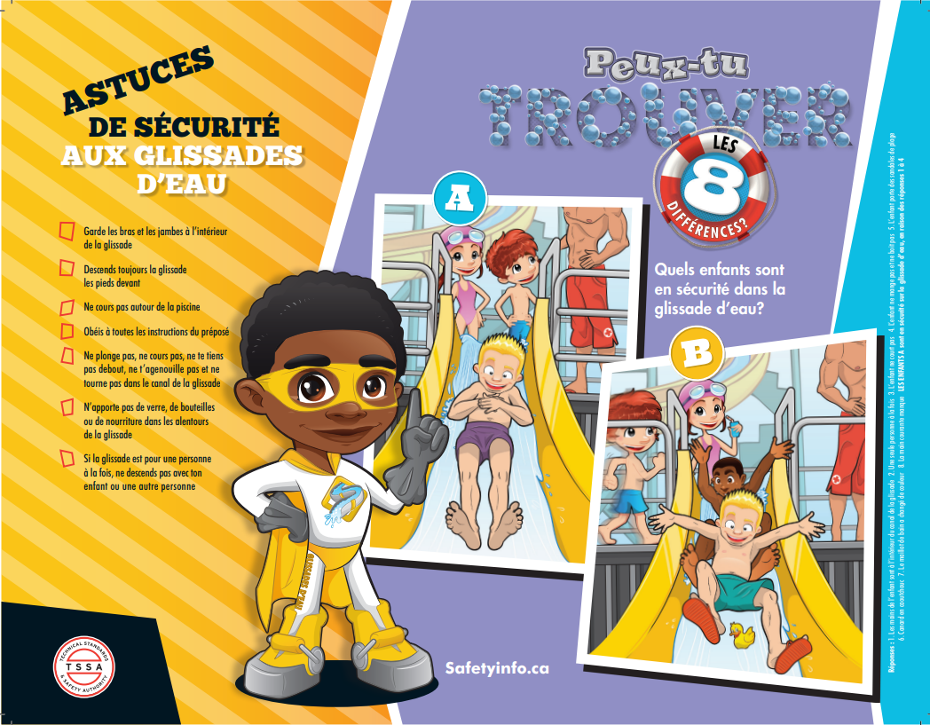 ASTUCE DE SÉCURITÉ AUX GLISSADES D’EAU